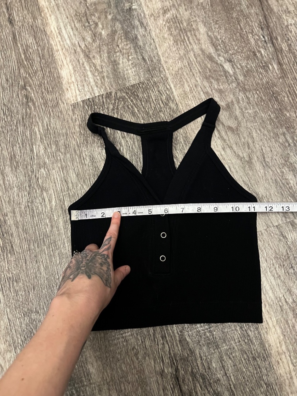 Pro Fit Black Ribbed Tank Top - Picture 3 of 4